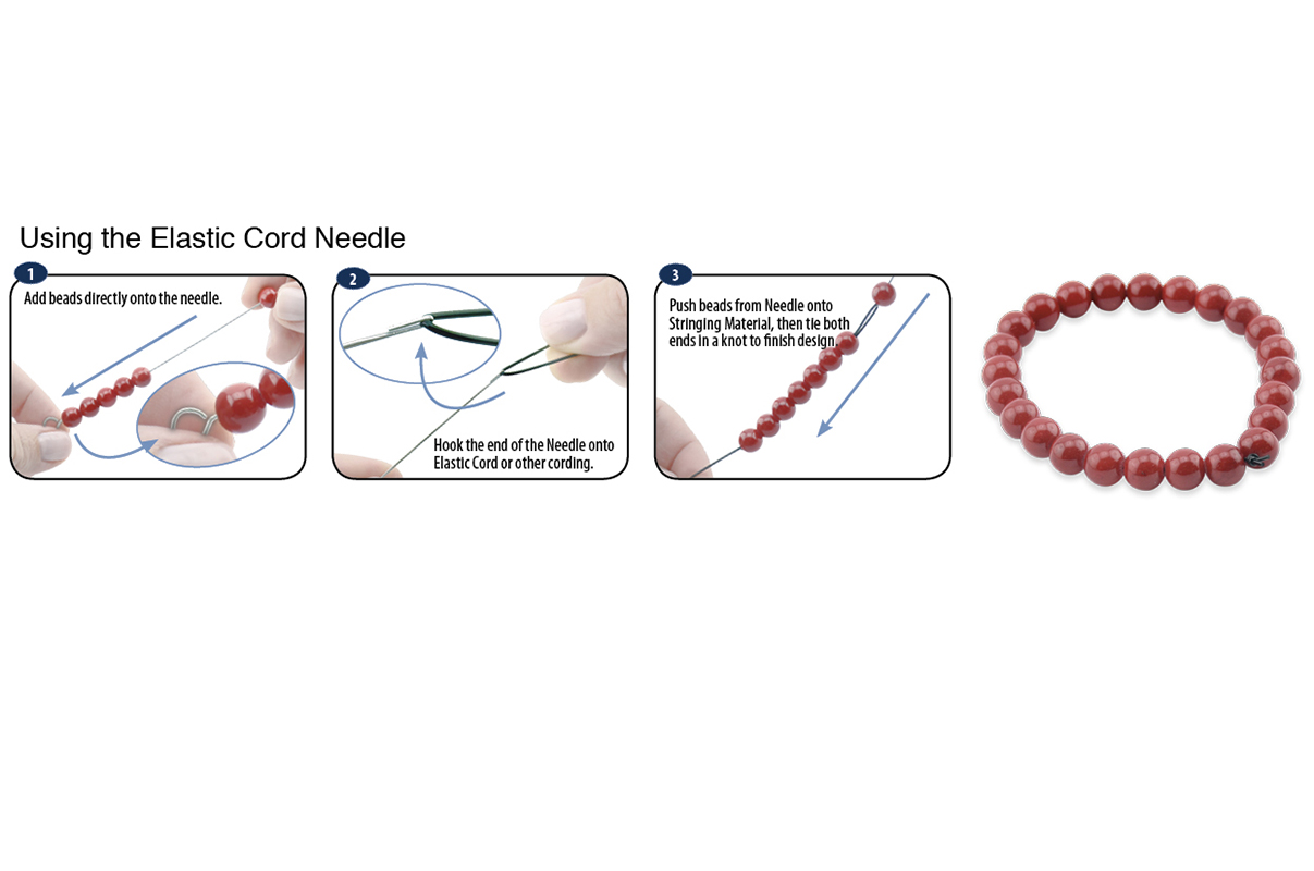 How to string store beads with elastic